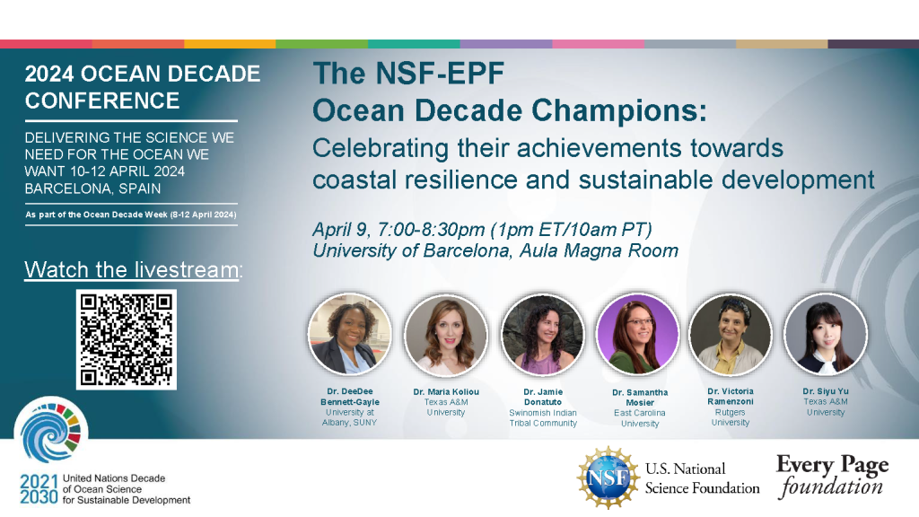 Dr. DeeDee Bennett Gayle to present at the UN Ocean Decade Conference in Barcelona, Spain